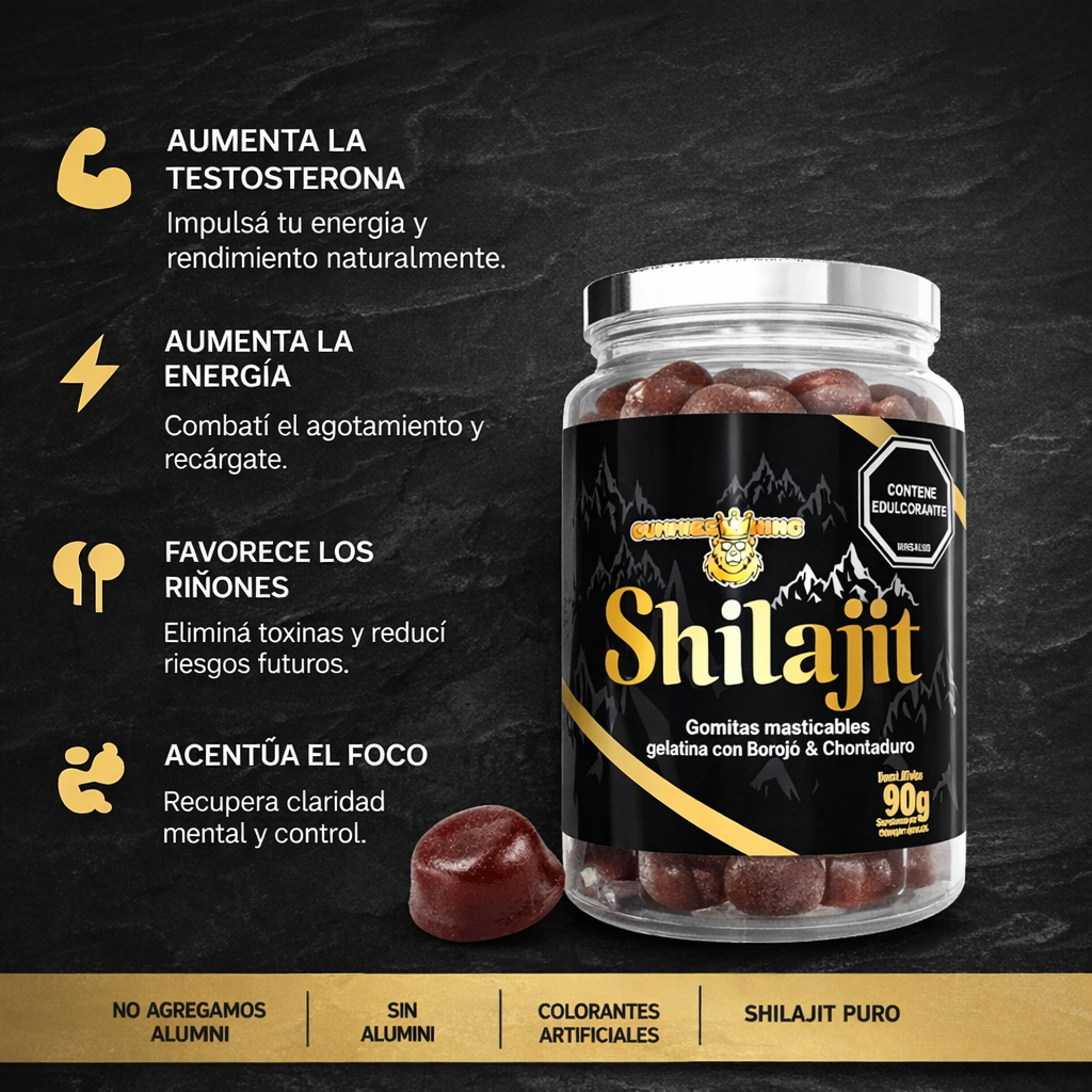 Gomitas de Shilajit – Más energía, mejor ánimo y rendimiento